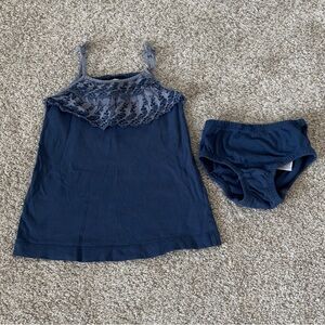 Baby Gap baby girls toddler girls blue dress and bloomers outfit 12-18 months